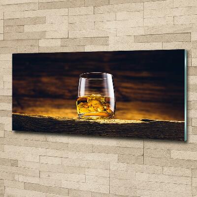 Glass wall art Bourbon in a glass