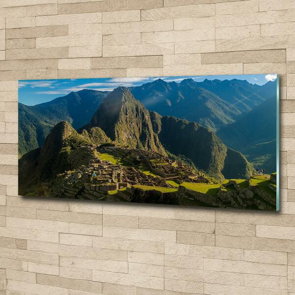 Photo printed on glass Machu picchu ruins