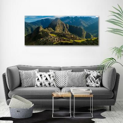 Photo printed on glass Machu picchu ruins