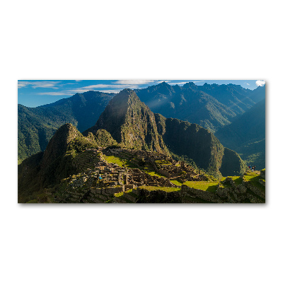 Photo printed on glass Machu picchu ruins