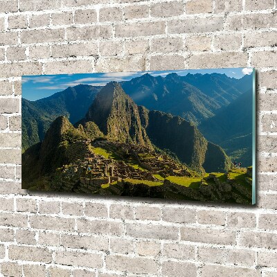 Photo printed on glass Machu picchu ruins