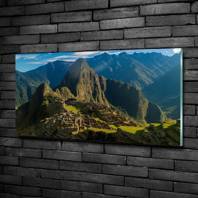 Photo printed on glass Machu picchu ruins