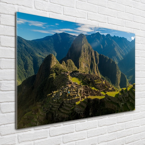 Photo printed on glass Machu picchu ruins