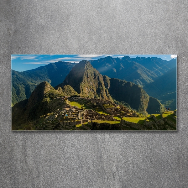 Photo printed on glass Machu picchu ruins