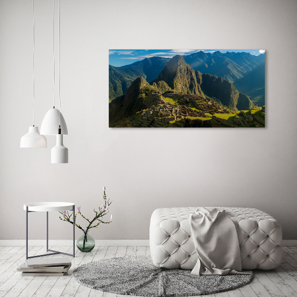 Photo printed on glass Machu picchu ruins