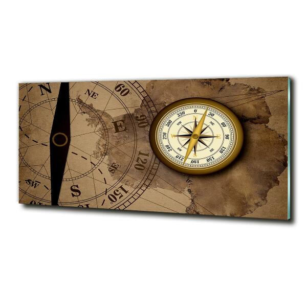 Glass art print Compass