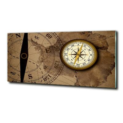 Glass art print Compass