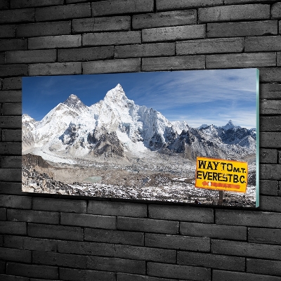 Photo printed on glass Mount everest