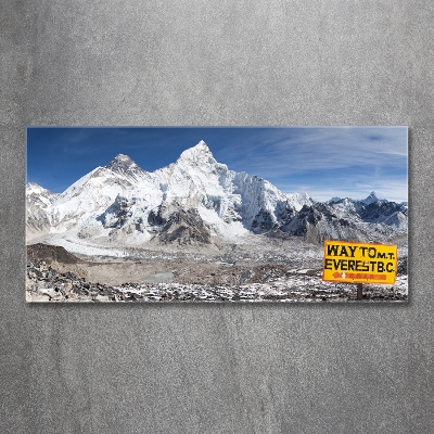 Photo printed on glass Mount everest