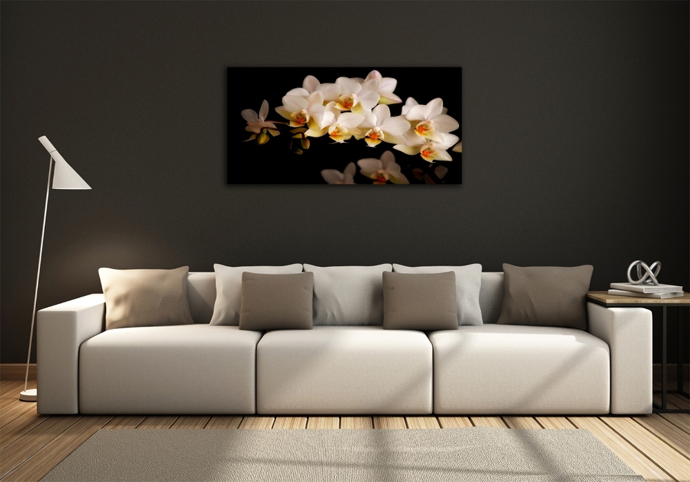 Wall art on glass Orchid