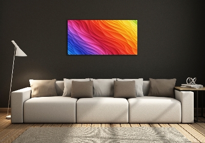 Glass art picture Colorful waves