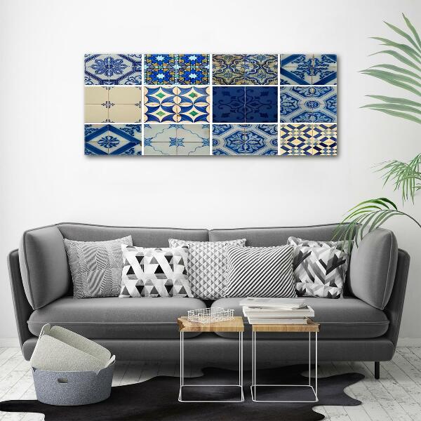 Glass art print Portuguese tiles