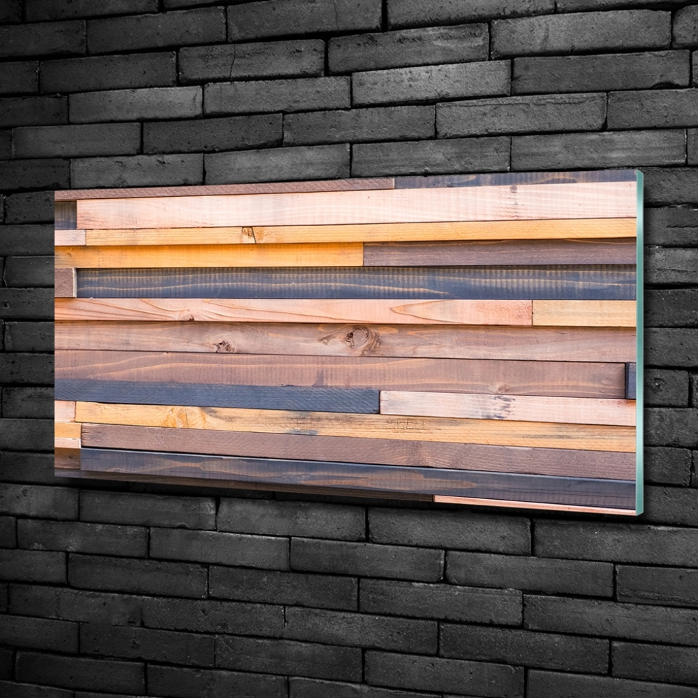 Glass wall art Wooden wall