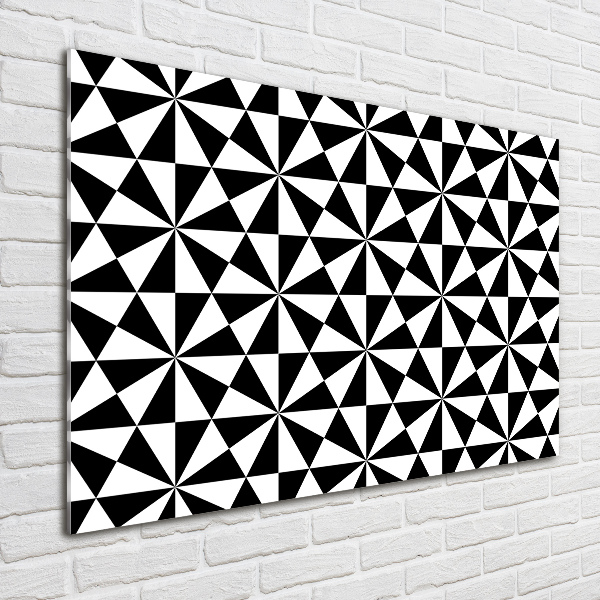 Glass art print Geometric background