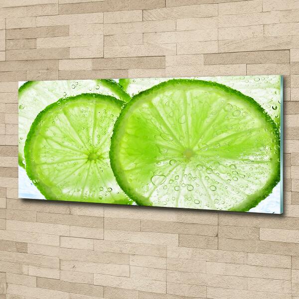 Wall art on glass Lime underwater