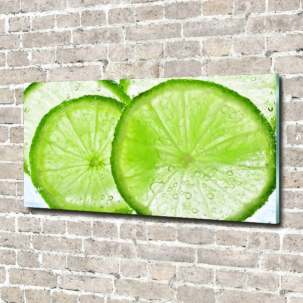 Wall art on glass Lime underwater