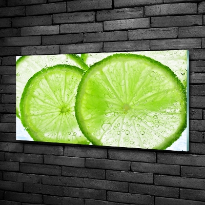 Wall art on glass Lime underwater