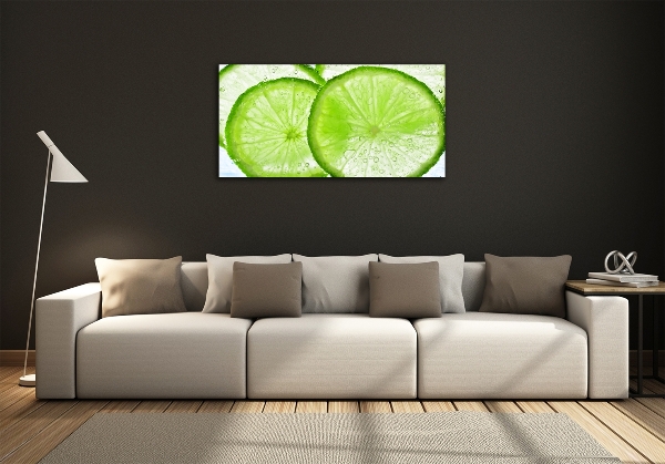 Wall art on glass Lime underwater