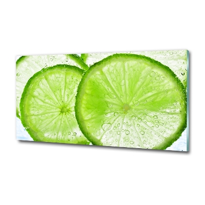 Wall art on glass Lime underwater