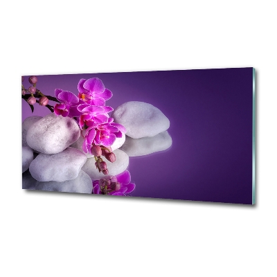 Wall art on glass Orchid