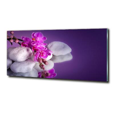 Wall art on glass Orchid