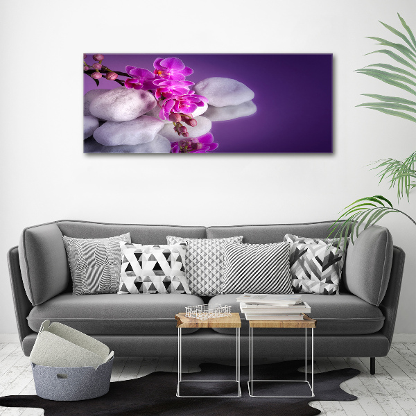 Wall art on glass Orchid