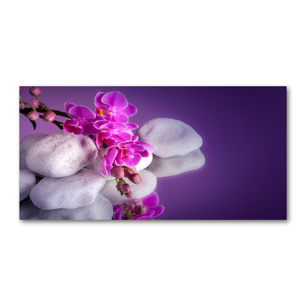 Wall art on glass Orchid