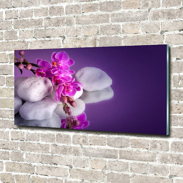 Wall art on glass Orchid