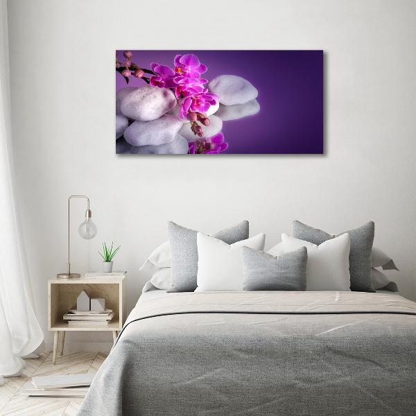 Wall art on glass Orchid