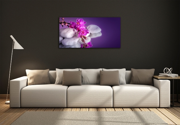 Wall art on glass Orchid