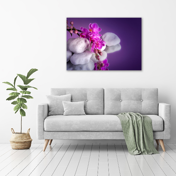 Wall art on glass Orchid