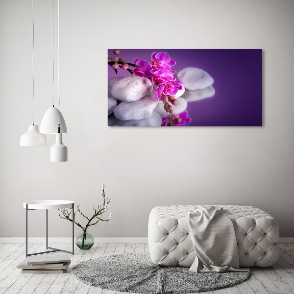 Wall art on glass Orchid