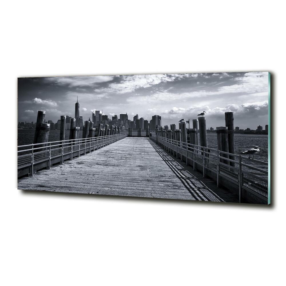 Glass picture print New york panorama