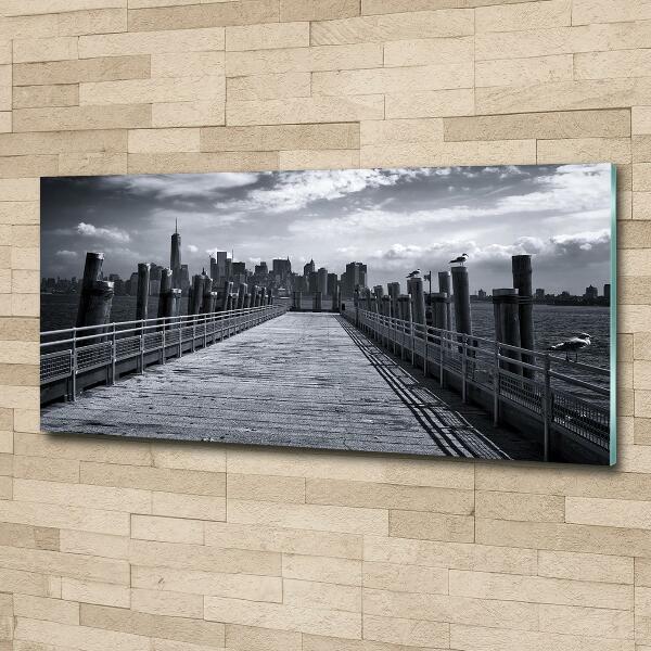 Glass picture print New york panorama