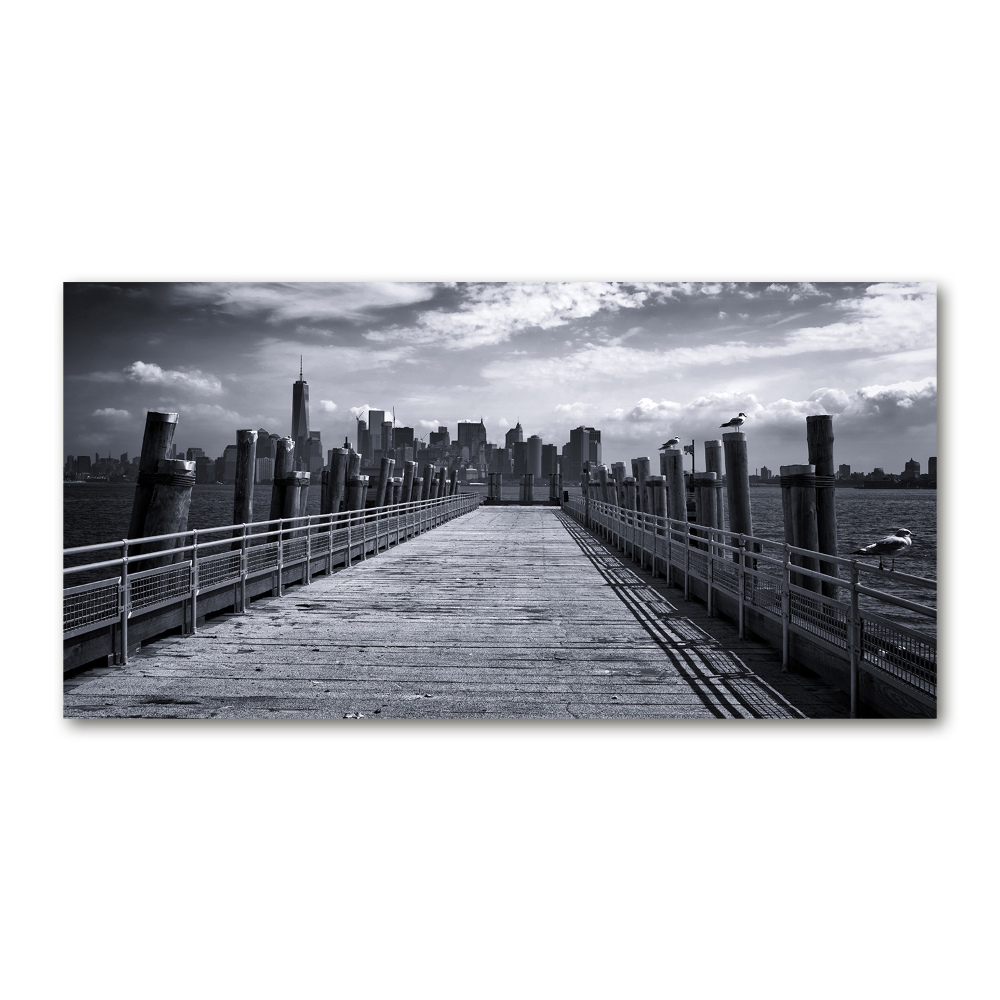 Glass picture print New york panorama