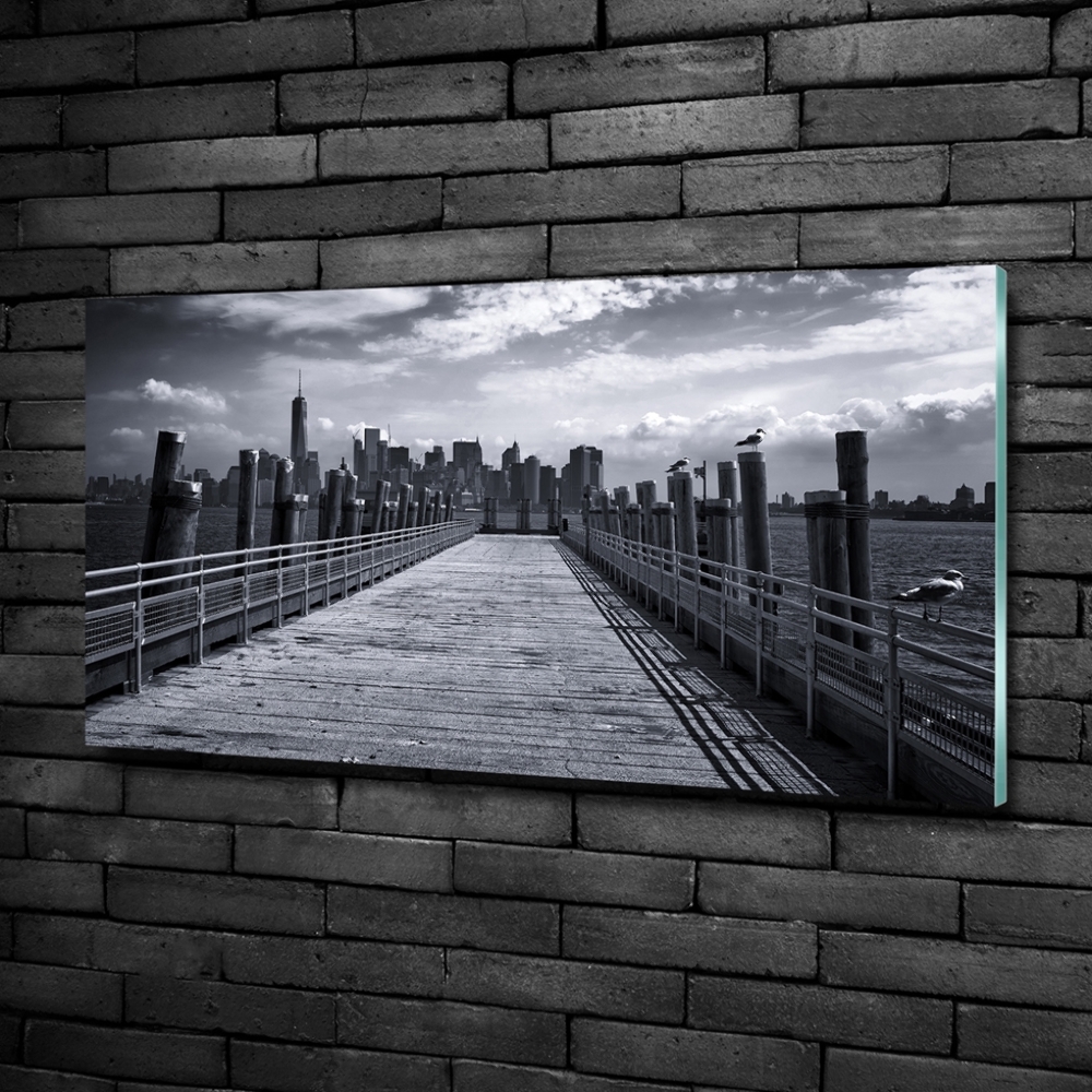 Glass picture print New york panorama