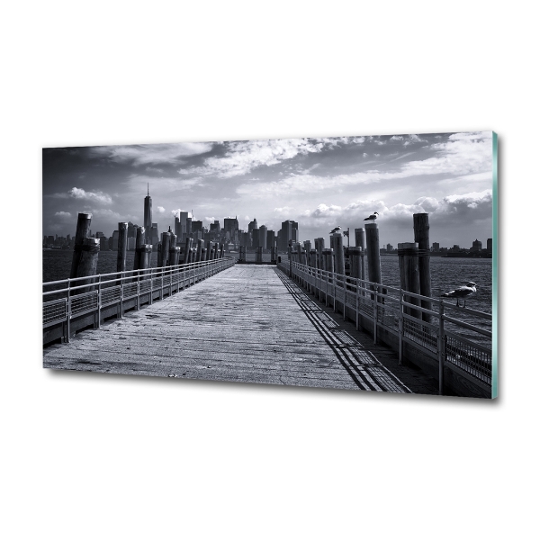 Glass picture print New york panorama