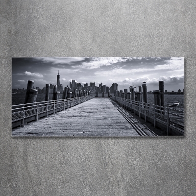 Glass picture print New york panorama