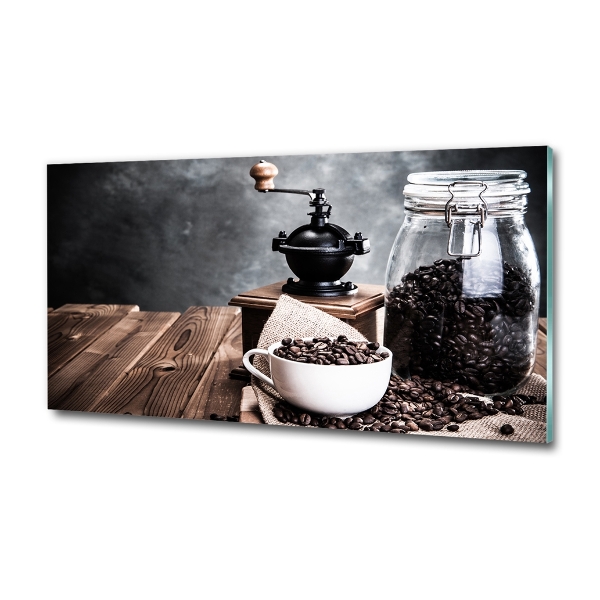 Glass wall art Coffee grinder