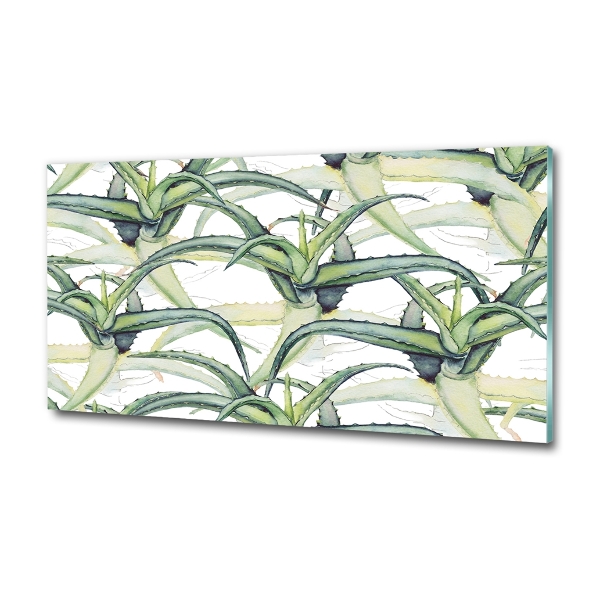 Glass picture wall art Aloe