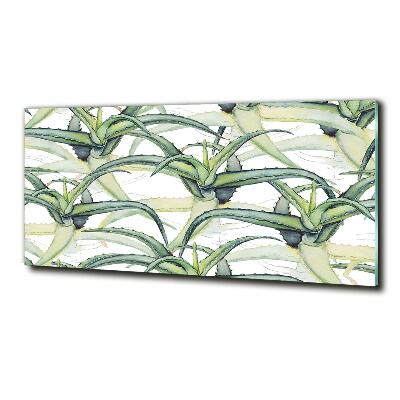 Glass picture wall art Aloe