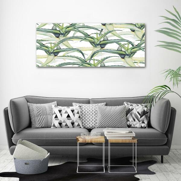 Glass picture wall art Aloe