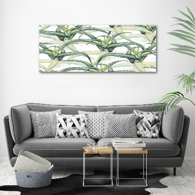 Glass picture wall art Aloe