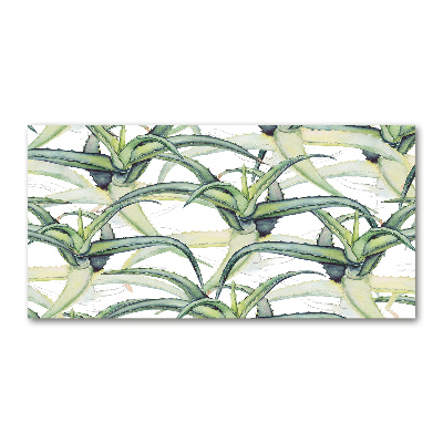 Glass picture wall art Aloe