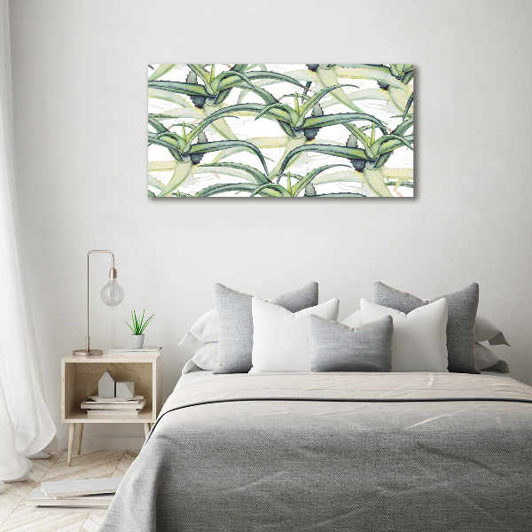 Glass picture wall art Aloe