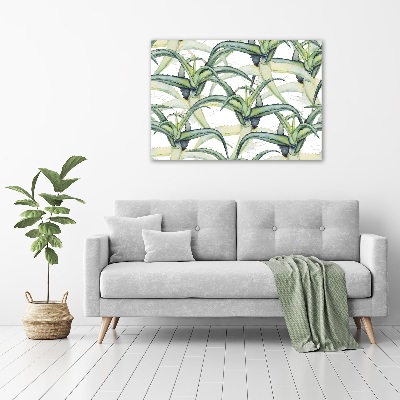 Glass picture wall art Aloe