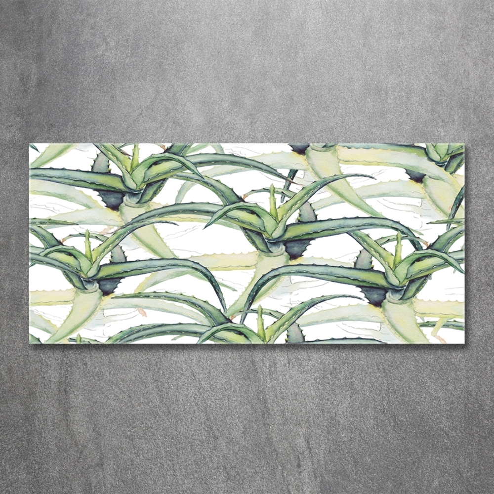 Glass picture wall art Aloe