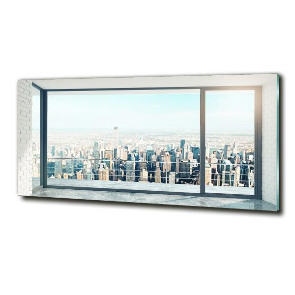 Glass picture wall art View of the city