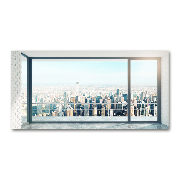 Glass picture wall art View of the city