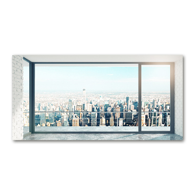 Glass picture wall art View of the city